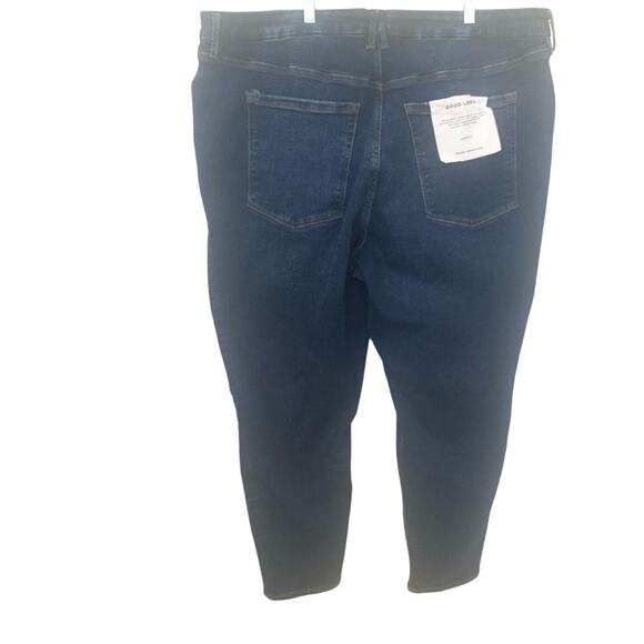 Good American Jeans 28-32 Blue Good Legs High Rise Straight Stretch Dark NWOT - Picture 2 of 10